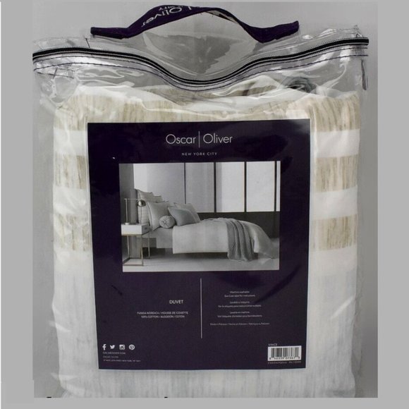 Oscar Oliver New York City Vince FULL / QUEEN Duvet Cover ONLY Aqua - Picture 9 of 12